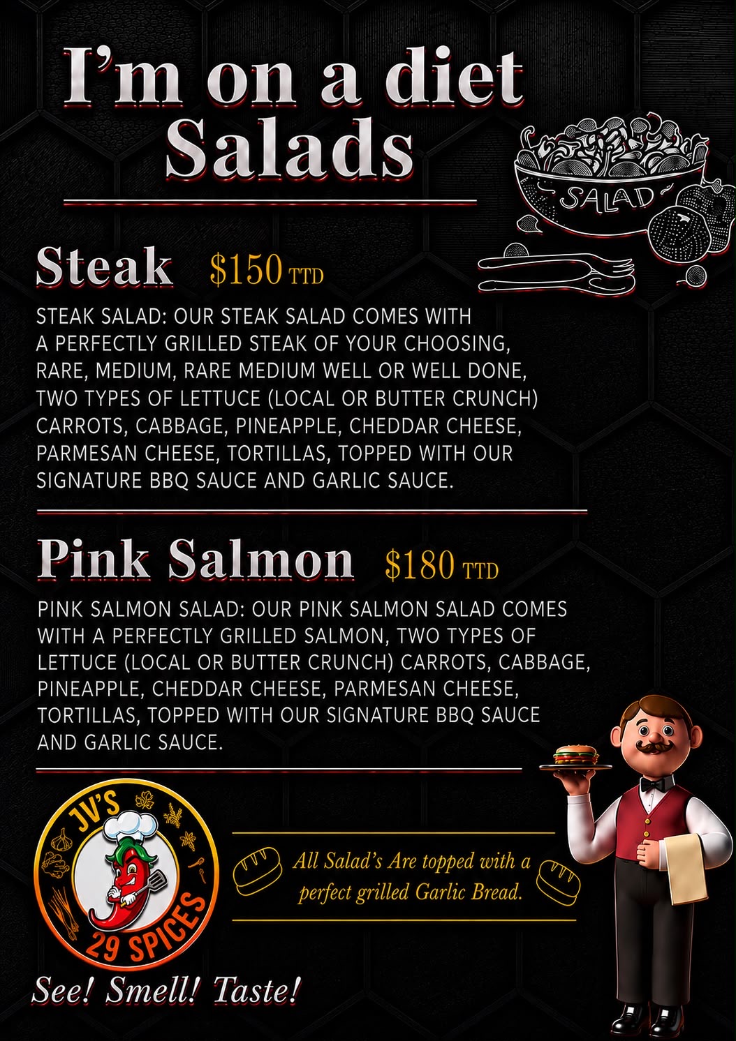 JVS Salads Menu Page 2